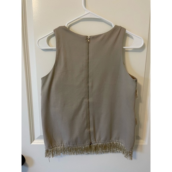 Anthropologie Sunday in Brooklyn Gold Fringe Top - Picture 2 of 8